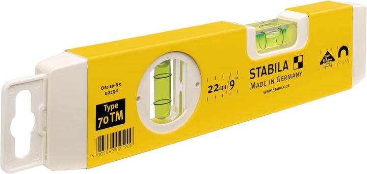Actual product image Stabila Torpedo Spirit Level Type 70 TM Magnet System (23.50 cm)