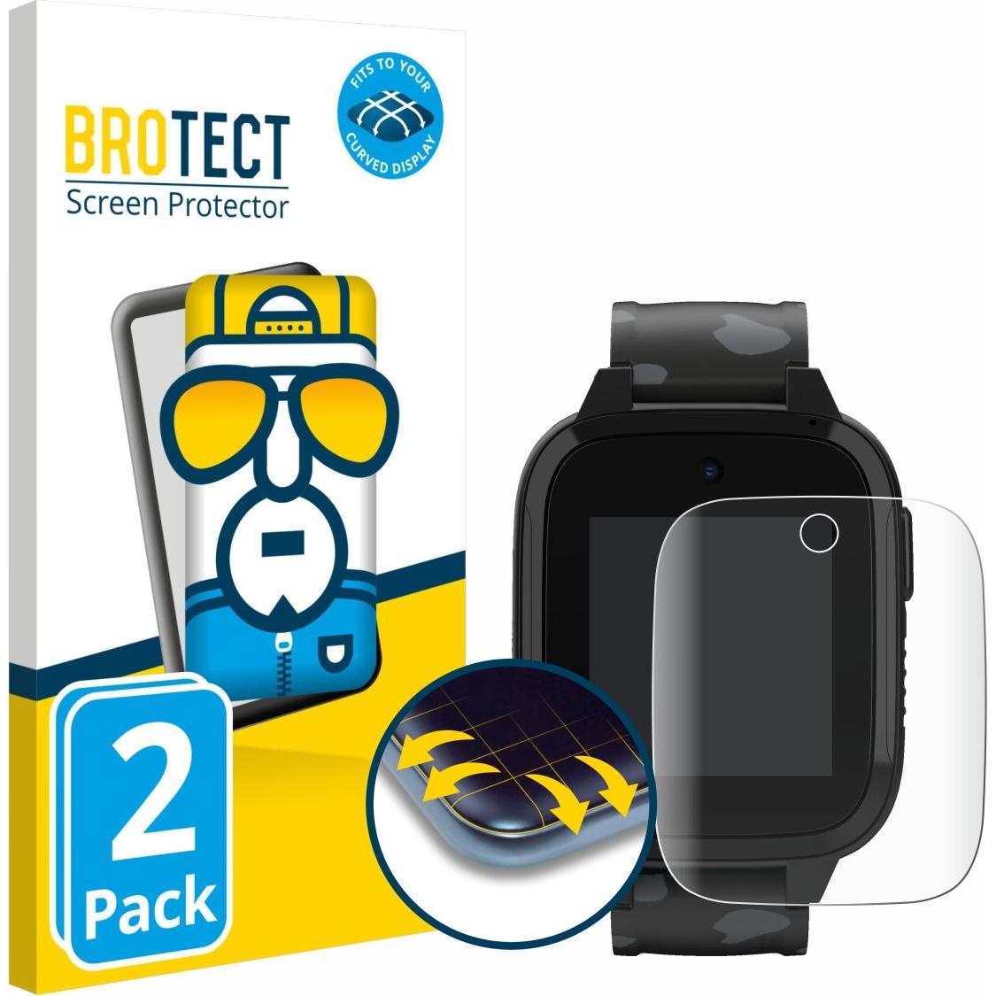 BROTECT Full-Screen Pellicola, Pellicola protettiva per smartwatch, Trasparente