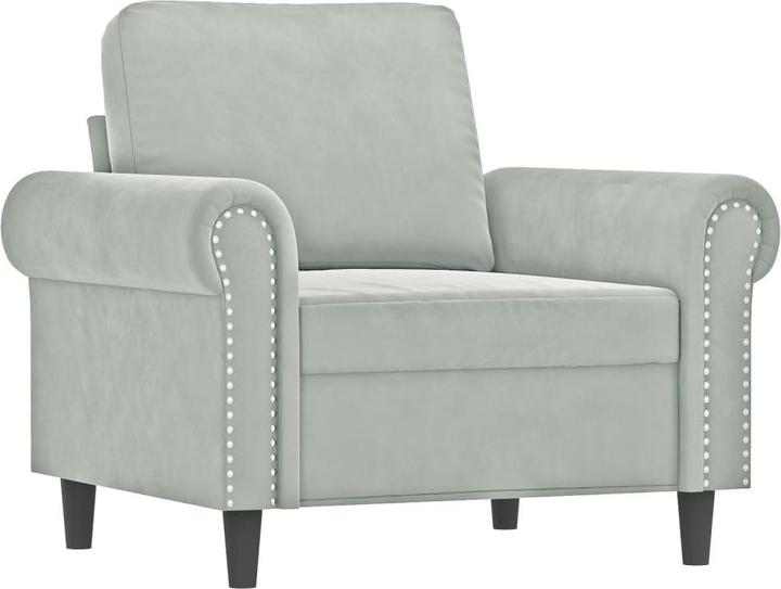 Produktbild vidaXL Sessel mit Hocker 60 cm Samt