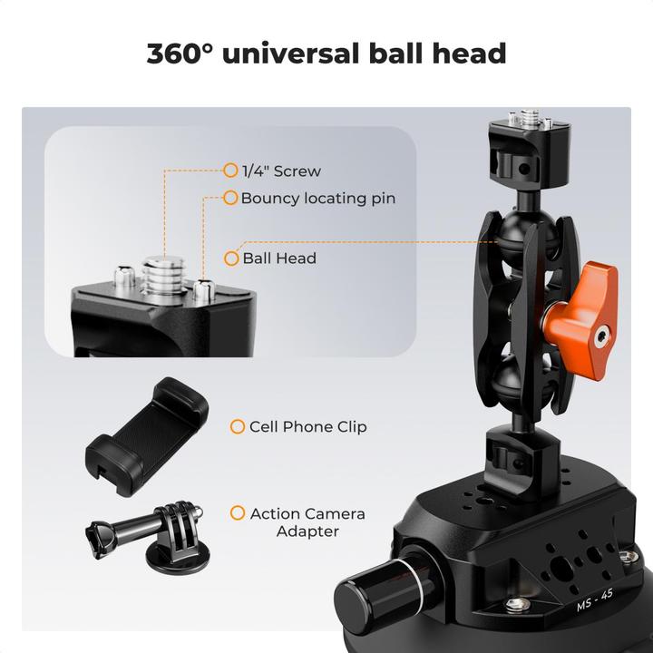 Image du produit K&F Concept Suction Cup Camera Mount