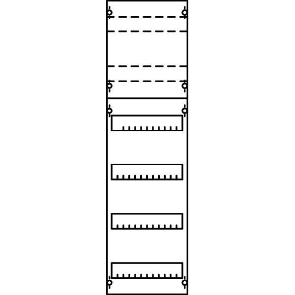 Striebel & John, Verteilerschrank Zubehör, STR 1V2K-150 Verteilerfeld BH2 1-Feld 150mm