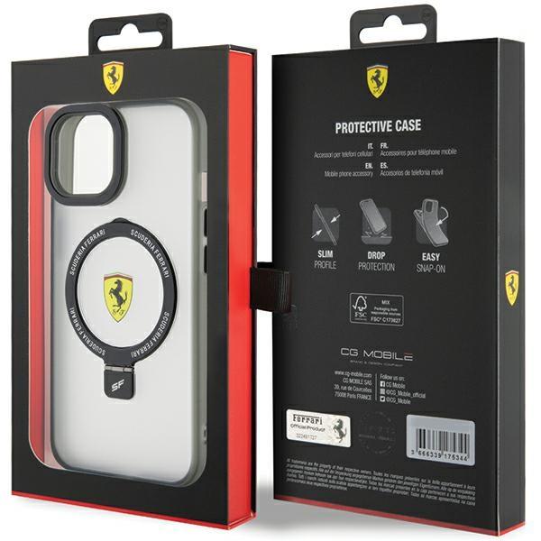 Produktbild Ferrari FEHMP15SUSCAK iPhone 15 6.1" czarny/black hardcase Ring Stand 2023 Collection MagSafe (Apple iPhone 15)