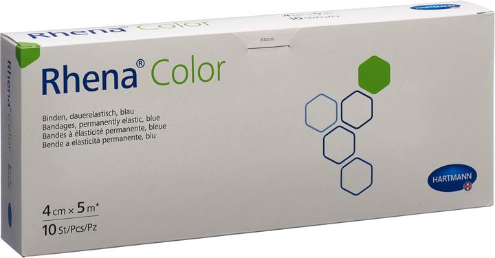 Actual product image Rhena Color Elastische Binden 4cmx5m blau offen