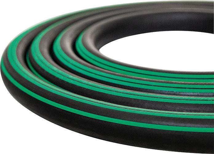 Actual product image Semperit Multipurpose premium hose Supreme, 19x4.5mm black 3 green stripes 20bar, 50m S (50 m, 19 mm)