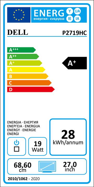 Energie-Label Dell P2719HC (1920 x 1080 Pixel, 27")