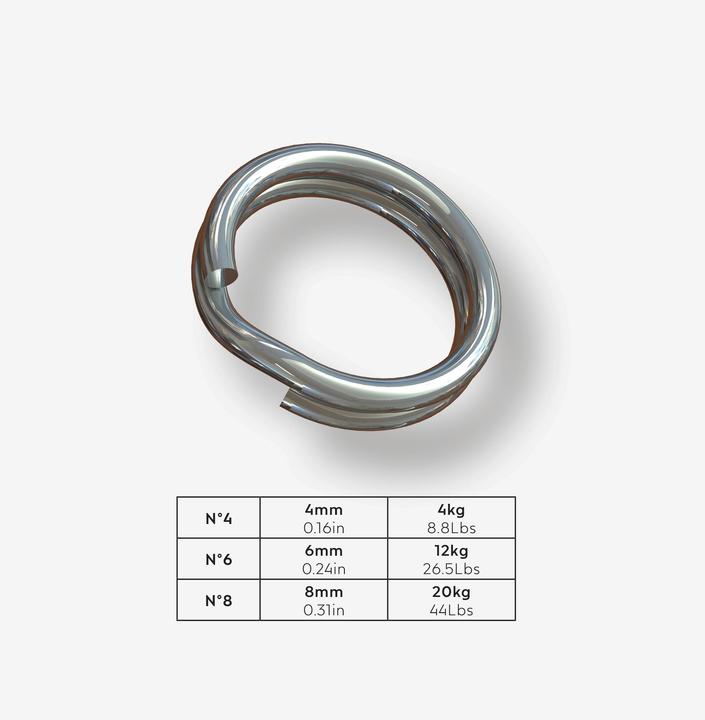 Actual product image Caperlan Split ring set of 10