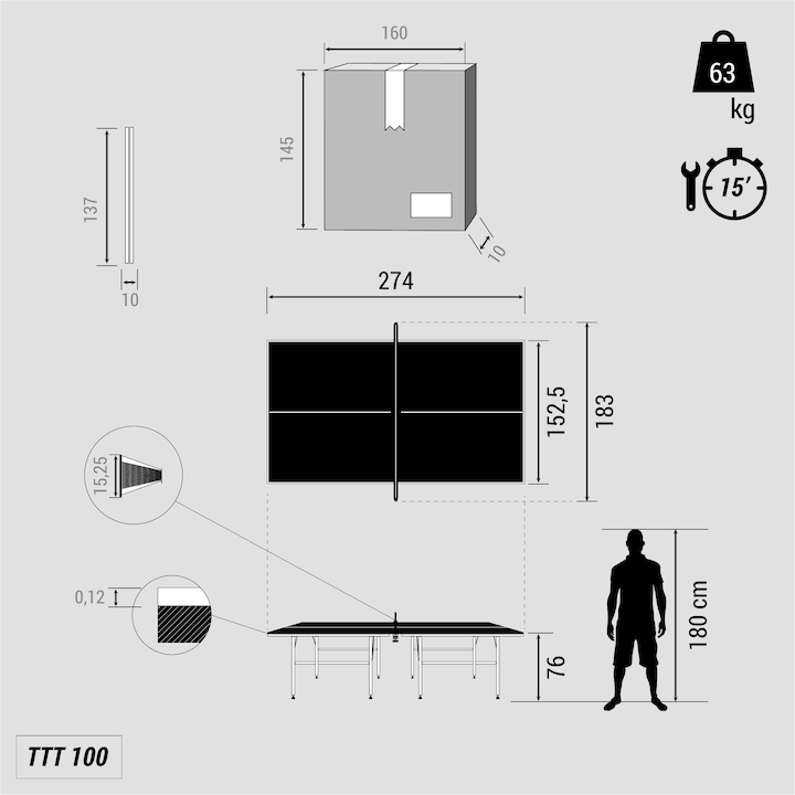 Actual product image Pongori TTT 100