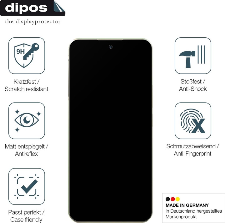 Produktbild Dipos Anti-Shock Displayschutz Matt 9H (1 Stück, Realme Q3 5G)