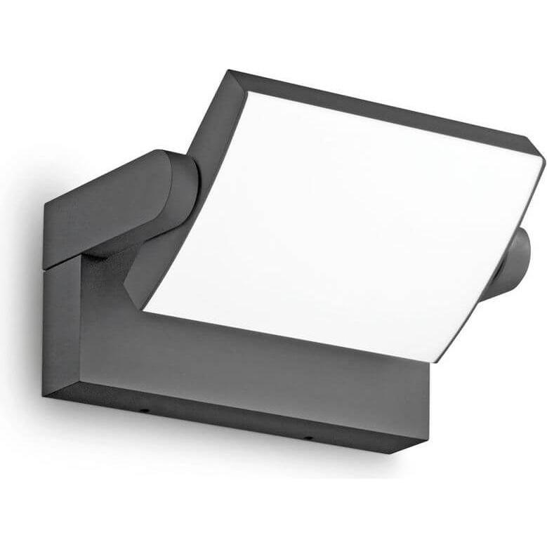 Ideal lux, Gartenbeleuchtung, SWIPE LED Wandleuchte 20,5W Anthrazit IP54 warmweiss 287683 (2000 lm, IP54)