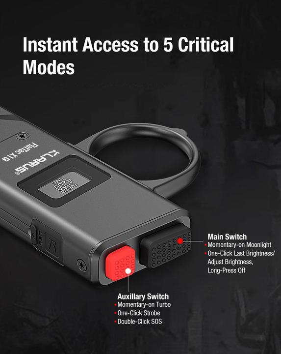 Actual product image Klarus FlatTac X1-K mit Führungsring, 4200 Lumen (inkl. Akku) (14.75 cm, 4200 lm)