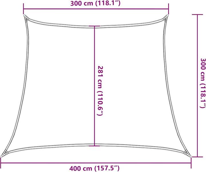 Image du produit vidaXL Sonnensegel (3 x 3 m)