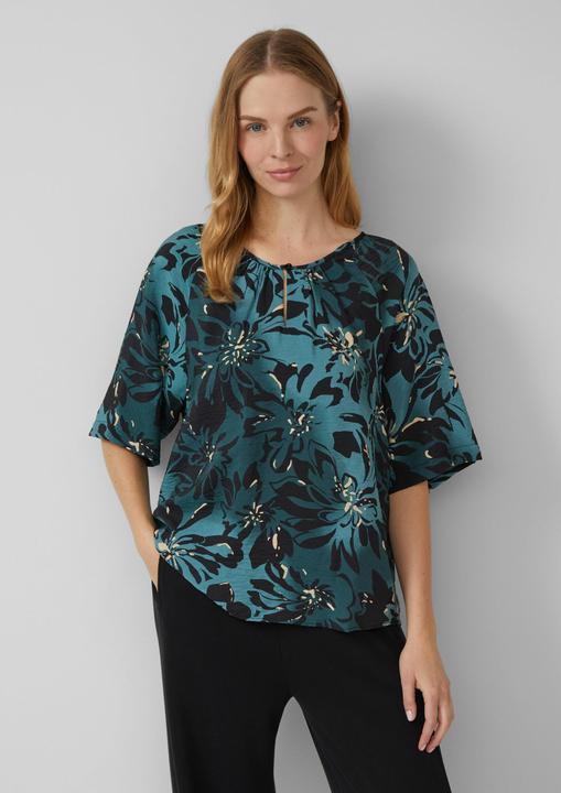 Produktbild S.Oliver Bluse Strukturierte Bluse aus Viskosemix mit Raffung (44)