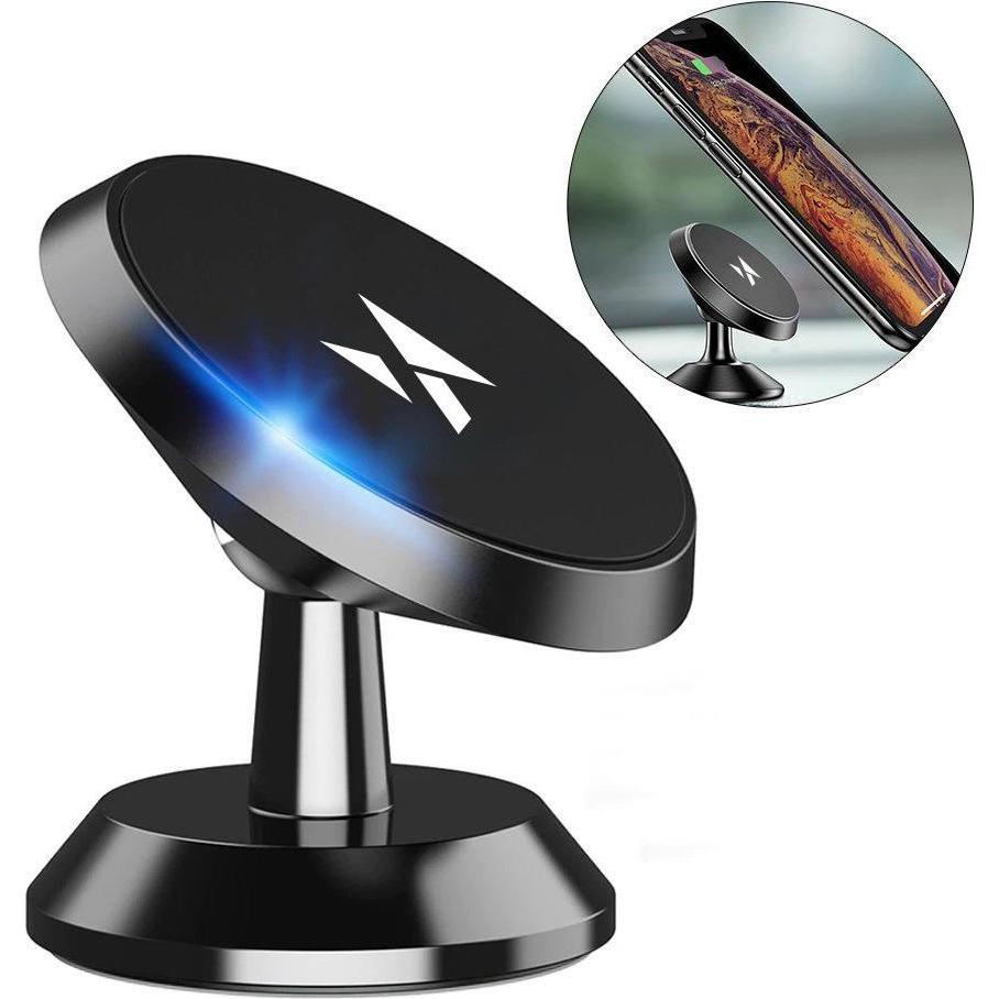 Wozinsky Magnetic Car Dashboard 360 Self-adhesive Black (WMH-05), Smartphone Halterung, Schwarz