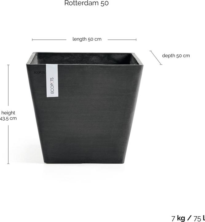 Produktbild Ecopots Rotterdam (50 x 50 x 44 cm)