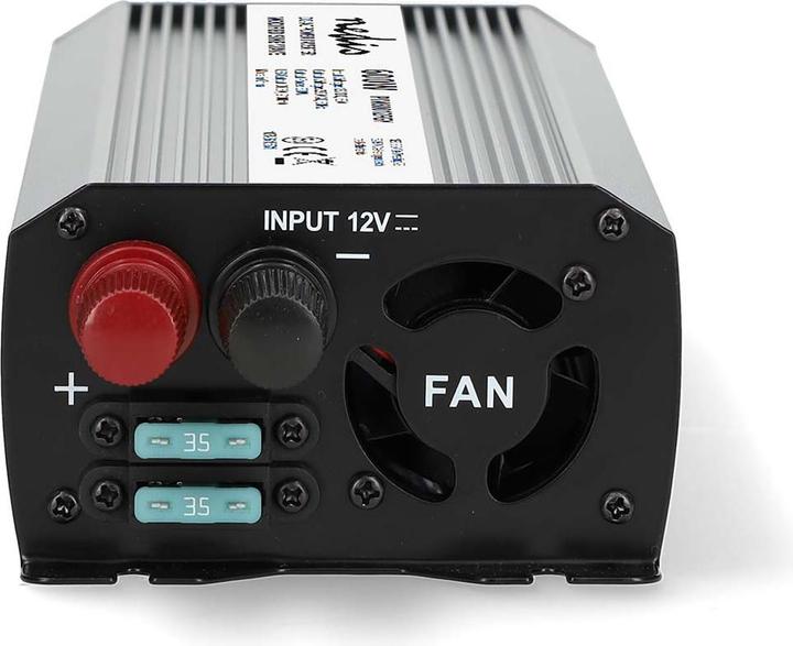 Immagine prodotto Nedis Inverter di potenza a onde sinusoidali modificate - Tensione di ingresso: 12 V DC - Connessione di