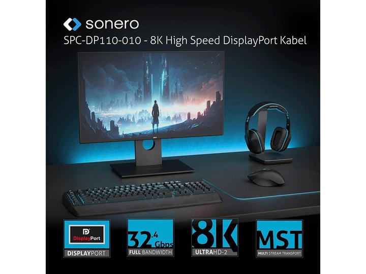 Actual product image Sonero DisplayPort — Display Port (1 m)