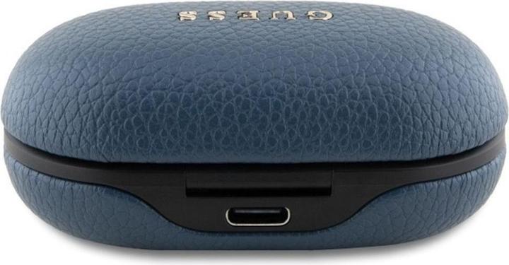 Actual product image Guess PU Grained ENC TWS Wireless Headphones with Charging Case - Blue (ANC, 30 h, Wireless)