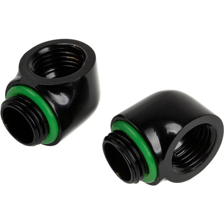 Thumbnail - Bitspower Touchaqua Adapter 90 Grad G1/4 Zoll AG auf G1/4 Zoll IG - 2er Pack, Wasserkühlung Komponenten Zubehör, Schwarz