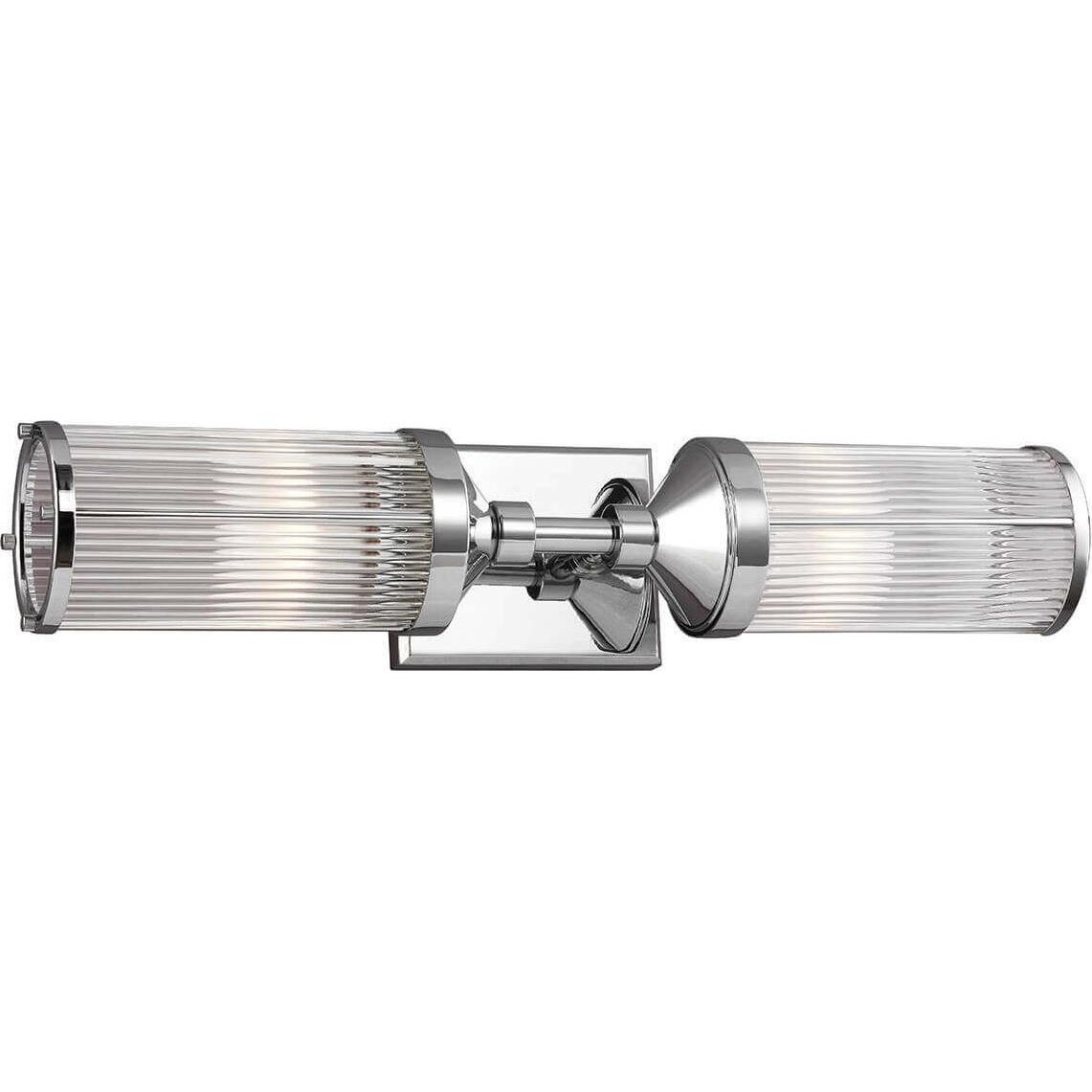 Elstead Lighting, Wandleuchte + Deckenleuchte, Paulson LED Wandleuchte G9 2-fach Chrom IP44 (640 lm, G9)