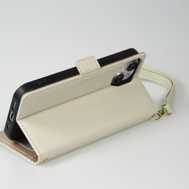 Actual product image PhoneLook Flip wallet cover made from vegan leather with wallet case and magnetic fastener (Apple iPhone 15)