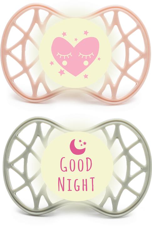 Nuvita Air 55 Schnuller Orth 0m Female Goodnight (2x, 0 - 6 Monate)