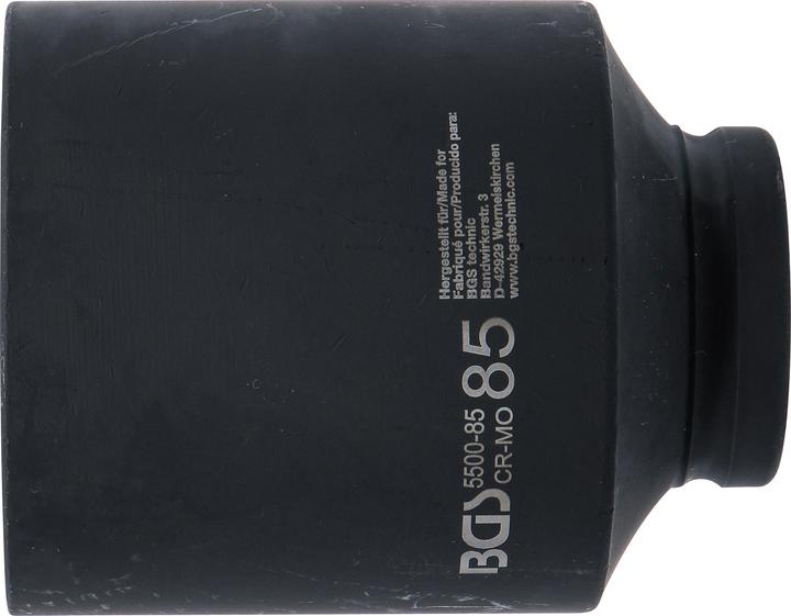 Produktbild BGS Kraft-Steckschlüssel-Einsatz Sechskant, tief Antrieb Innenvierkant 25 mm (1") SW 85 mm (85 mm)