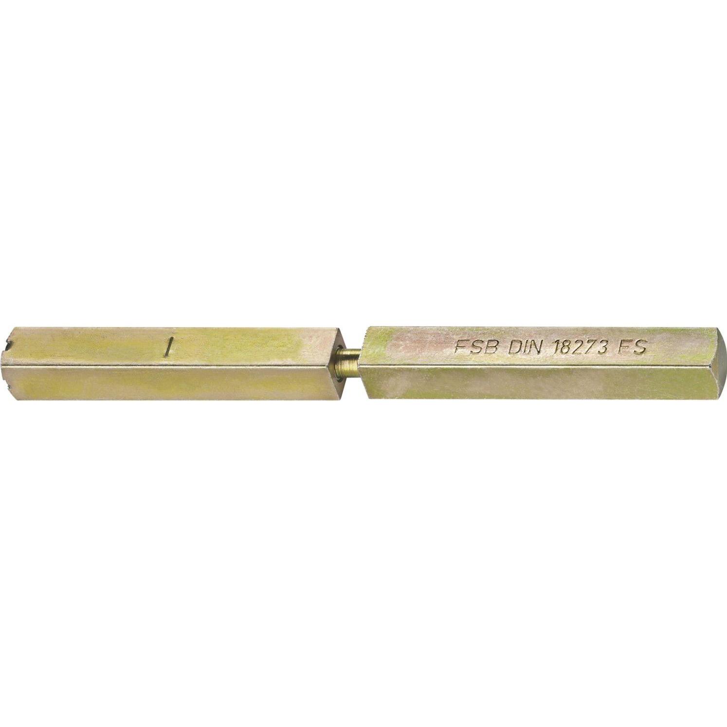 FSB, Türgriff + Fenstergriff, Spezialstift 05 0125 geteilt, LI 48,5 x LA 78 mm, VK 9 mm, gelb verzinkt (Türgarnitur)