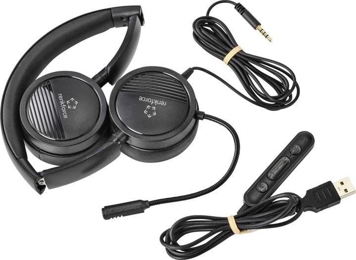 Immagine prodotto Renkforce Cuffia per PC RF HS 360 USB Stereo On Ear (Cablato)