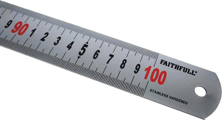 Produktbild Faithfull Messlatte Matt Silver (100 cm, Stahl)