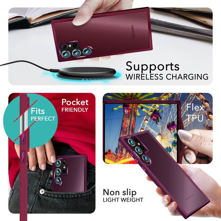 Actual product image Nalia Semi-transparent hybrid cover with protective frame (Samsung Galaxy S24 Ultra)