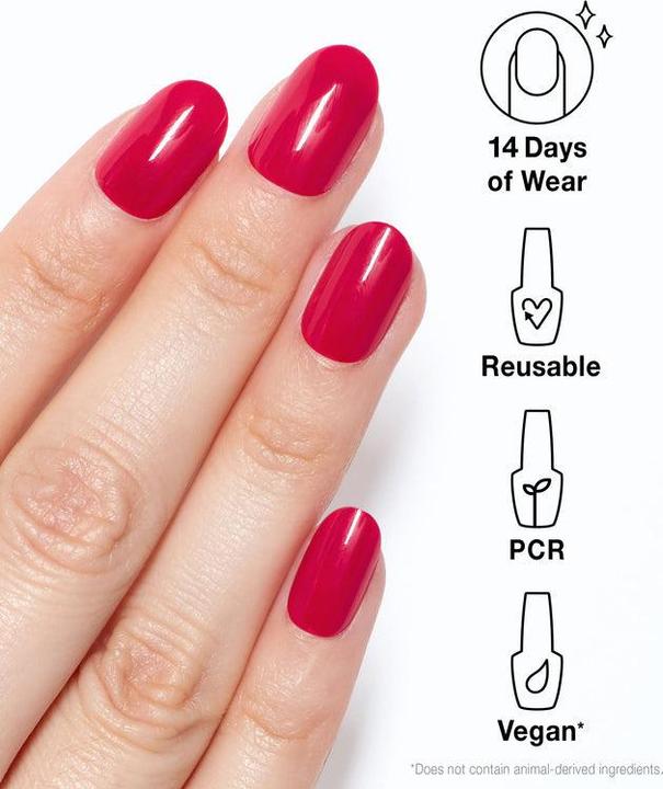 Immagine prodotto OPI xPRESS/ON Unghie a pressione e olio per cuticole 30 pezzi di unghie finte riutilizzabili fino a 14 (Pink, Red, Rosa)