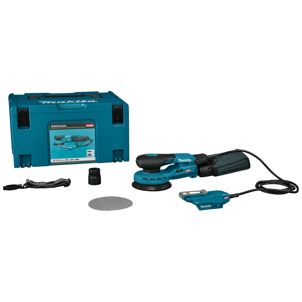 Makita, Rettificatrice + lucidatrice, BO003CGZJNL XGT 40 V Max 125 mm Palm Exzenterschleifer ohne Akku und Ladegerät in Mbox (Levigatrici rotorbitali)