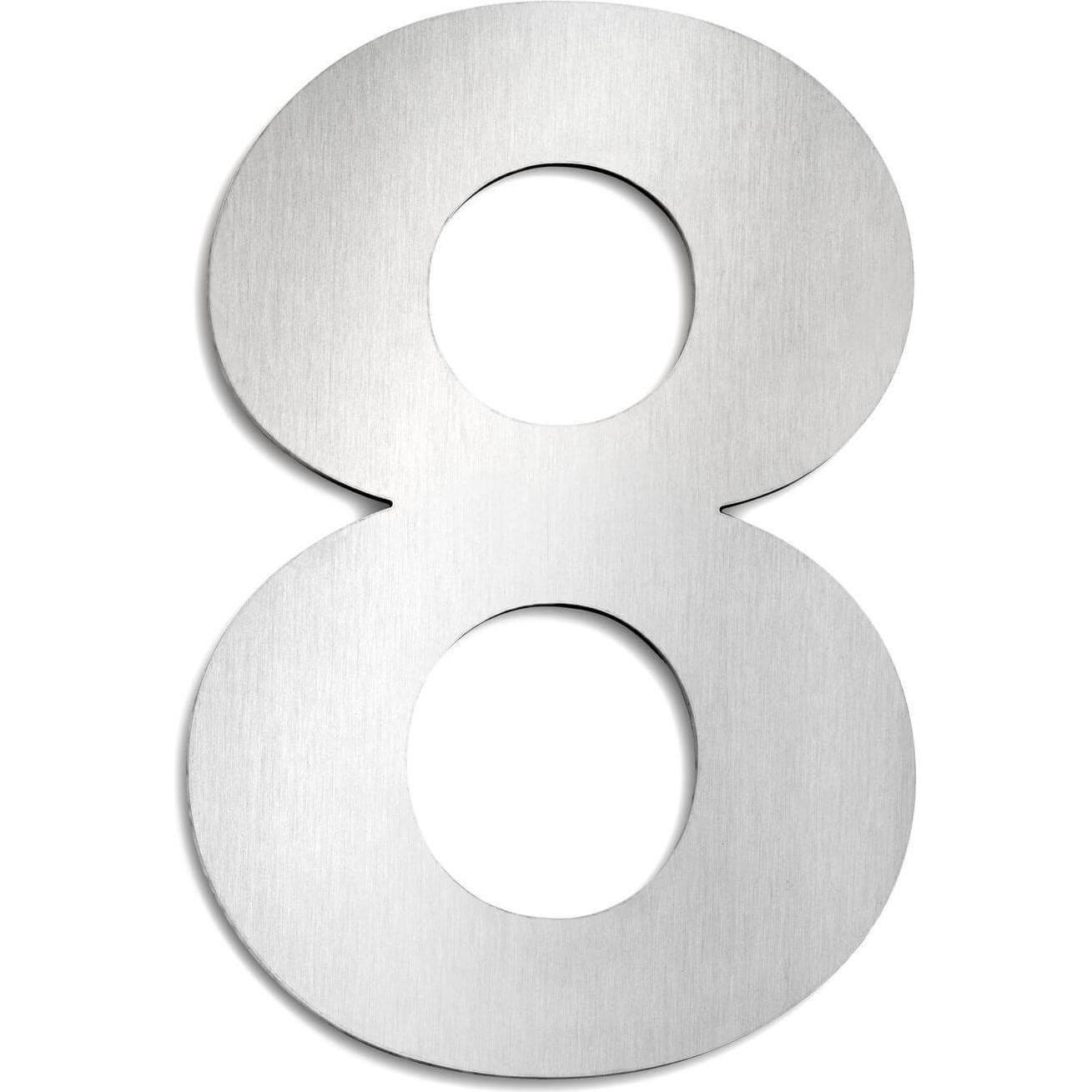 CMD, Hausnummer + Türschild, Hausnummer Gross IP44 Edelstahl Made in Germany CMD-G8