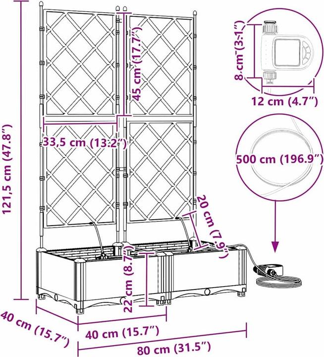 Produktbild vidaXL Garten-Pflanzgefäss