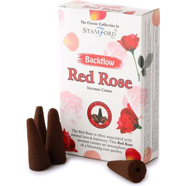 Puckator, Räucherstäbchen, 37429 Stamford Backflow Rückfluss Räucherkegel - Rote Rose