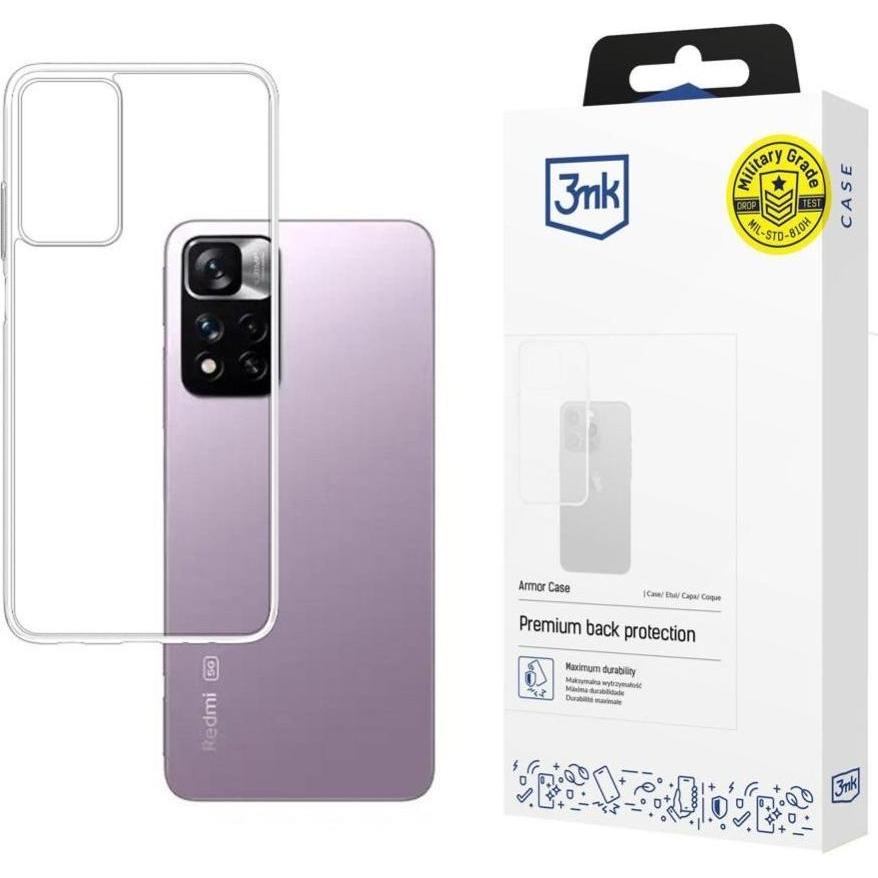 3Mk Trasparente Custodia Armor Per Xiaomi Redmi Note 11 5G (Xiaomi Redmi Note 11 5G), Cover Smartphone,