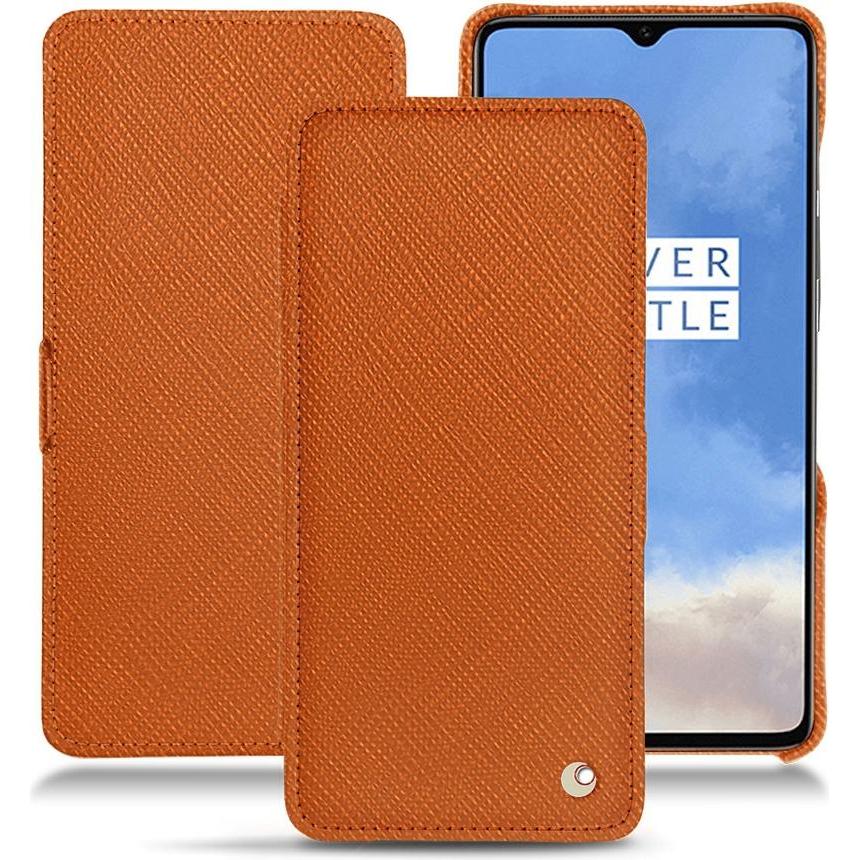 Thumbnail - Noreve Lederschutzhülle horizontal (OnePlus 7T), Smartphone Hülle, Orange