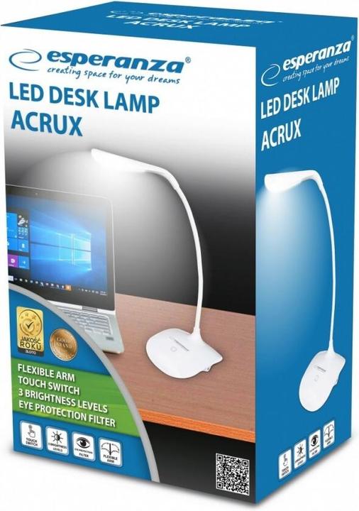 Produktbild Esperanza ELD103W - 5901299942338 ELD103W ACRUX - LAMPKA BIURKOWA LED BIAŁA