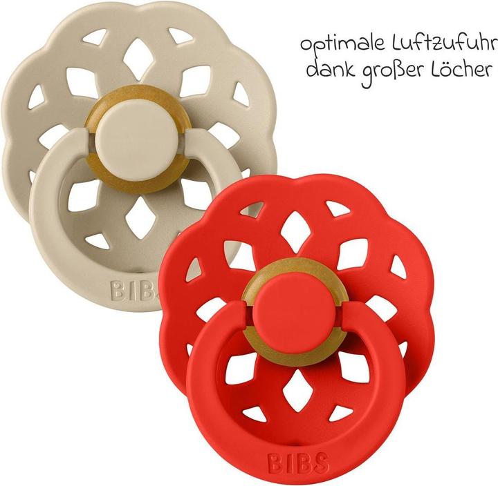 Produktbild Bibs Boheme 2 PACK Latex Round 0-6m Vanilla Candy Apple (2x, 0 - 6 Monate)