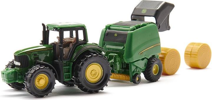 Produktbild Siku 1665 John Deere mit Ballenpresse