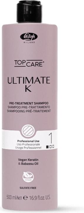 Actual product image Lisap Ultimate K Pre-Treatment Shampoo Step 1 500 ml (500 ml, Liquid shampoo)