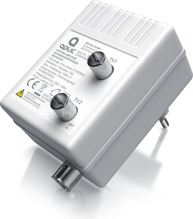 Produktbild Aplic DVB-T2 Antennen Verstärker, Kabel TV, Radio Antennenverstärker, 2x 15 dB Signalverstärkung (Verstärker)