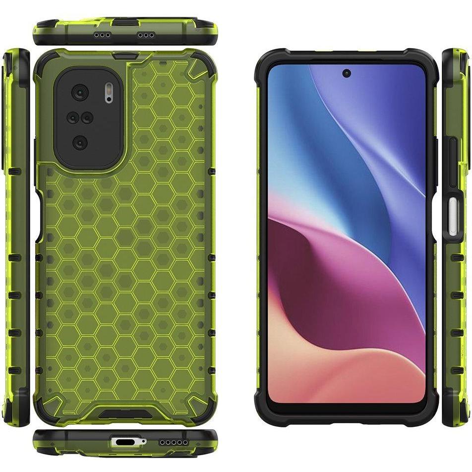 Hurtel Custodia per armatura a nido d'ape con paraurti in TPU per Xiaomi Redmi K40 Pro+ / K40 Pro / K40 (Xiaomi Poco F3, Xiaomi Redmi K40, Xiaomi Redm