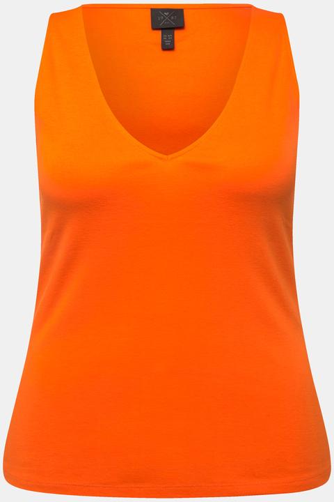 Actual product image Ulla Popken Ribbed V-Neck Tank (54)
