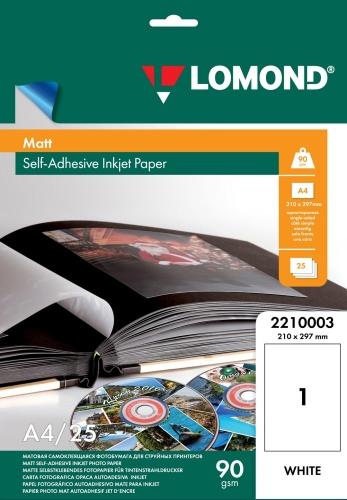 Produktbild Lomond Self Adhesive Inkjet Photo Paper Matte A4, 25 sheets (A4, 25 x)