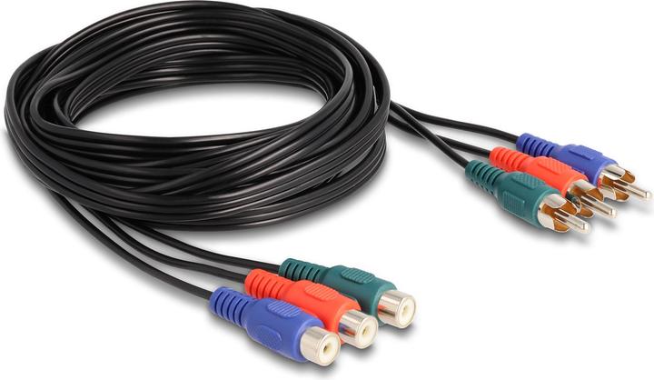 Immagine prodotto Delock Cavo di prolunga Cinch RGB da 3 x maschio a 3 x femmina (3 m)