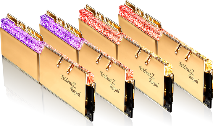 Produktbild G.Skill RAM Trident Z Royal Series - 128 GB (8 x 16 GB Kit) - DDR4 3200 DIMM CL16 (8 x 16GB, 3200 MHz, DDR4-RAM, DIMM)