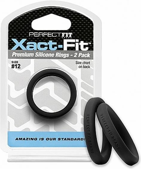 Actual product image PerfectFitBrand #12 Xact-Fit Cockring 2-Pack (3 cm)