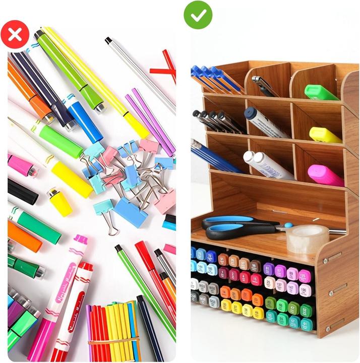 Immagine prodotto Hermex Portapenne Portapenne da scrivania Scatola per penne Organizzatore da scrivania Organizzatore per