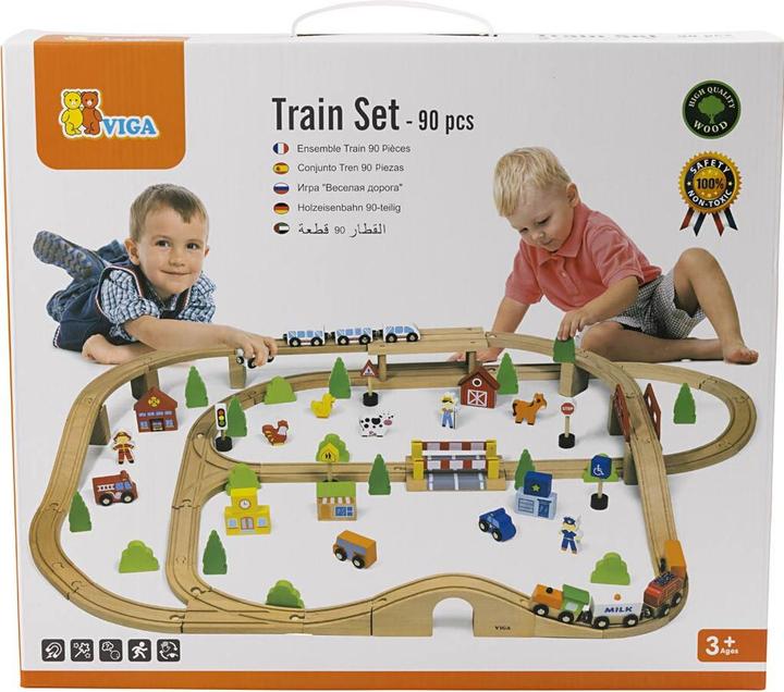 Produktbild Viga Toys Holzeisenbahn-Set